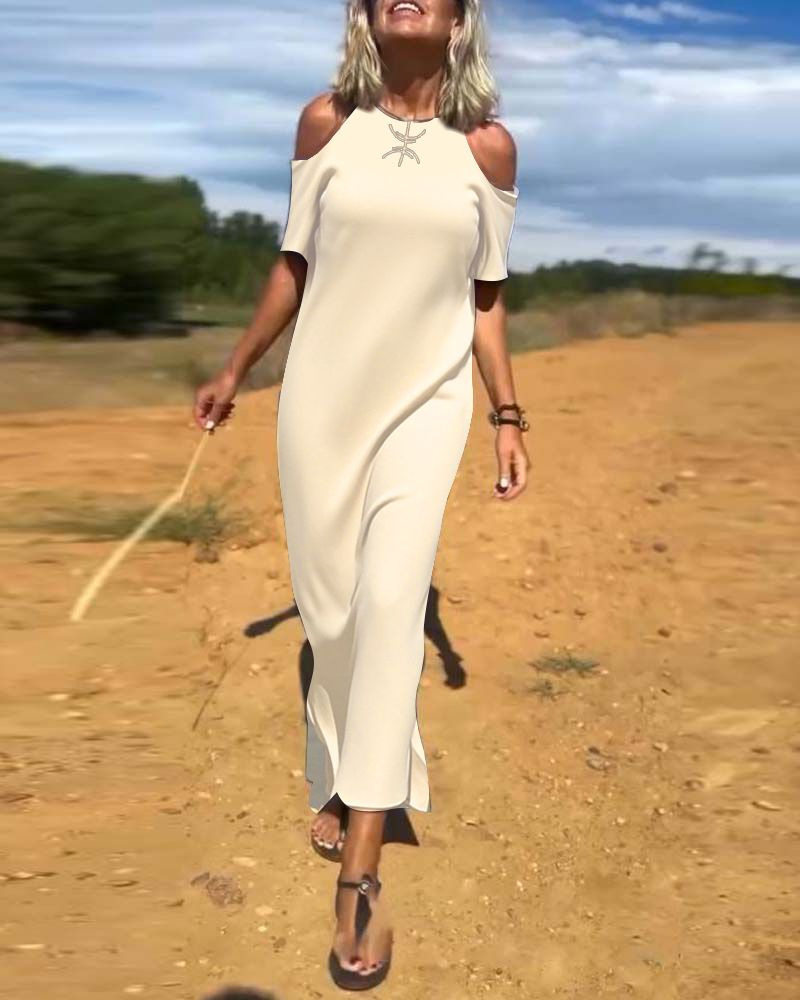 Nowa modna swobodna sukienka slim