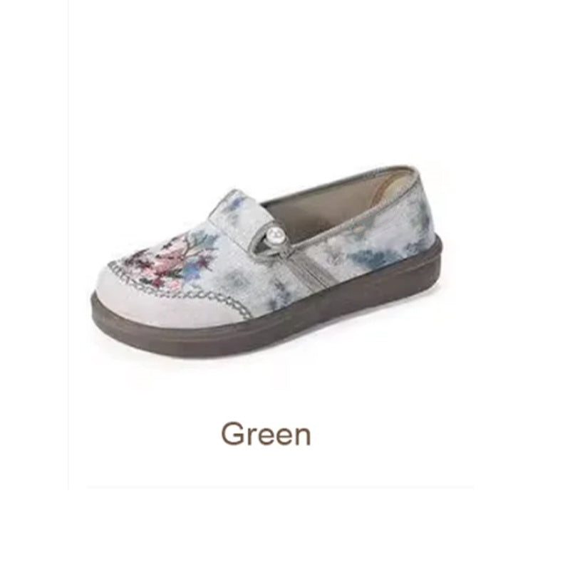 ? Hot Sale ⏳ Women's Flat Slip-On Embroidery Shoes