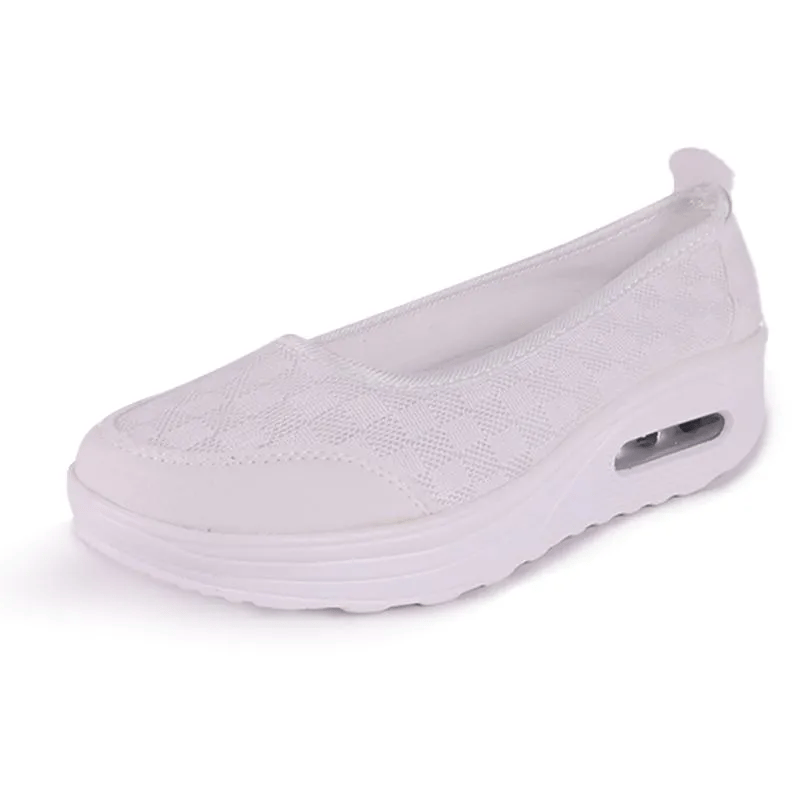 ✨?? Women's everyday comfortable, breathable, shock-resistant orthopedic slip-on sneakers with arch support