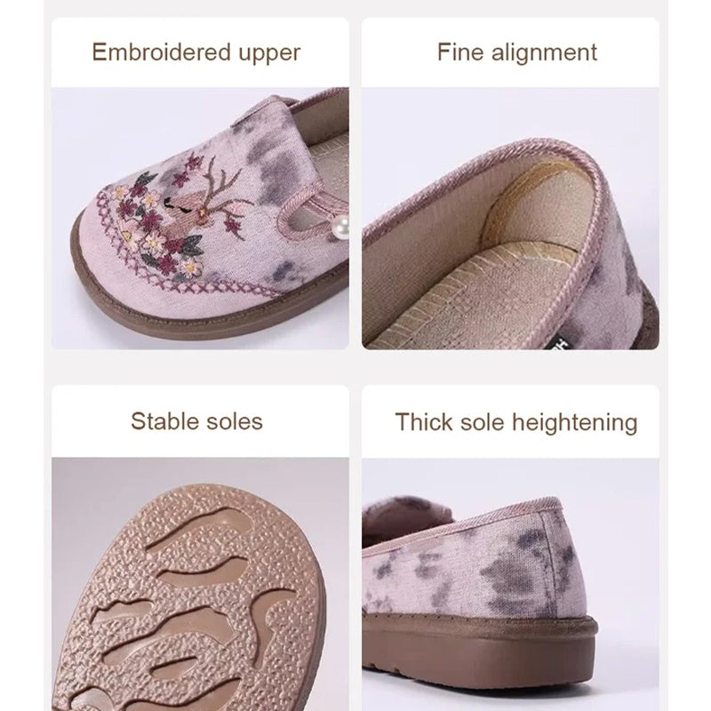 ? Hot Sale ⏳ Women's Flat Slip-On Embroidery Shoes