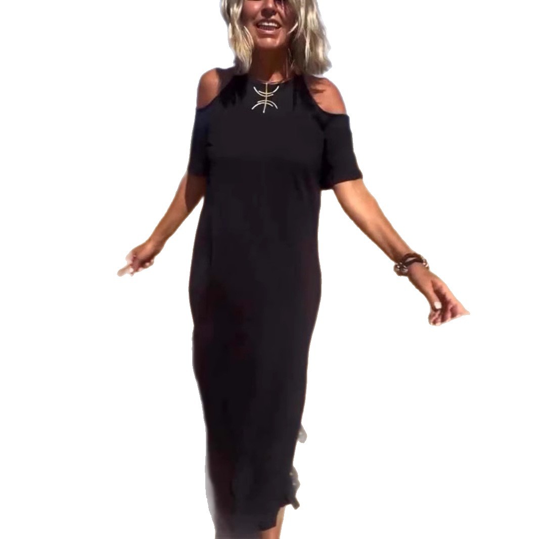 Nowa modna swobodna sukienka slim